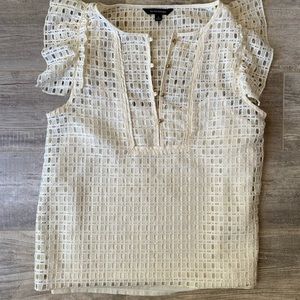 Banana republic lace top with button front detail.  Size small. Gently worn